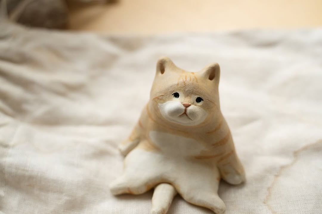 Custom Ceramic Cat Figurine - Pawttery