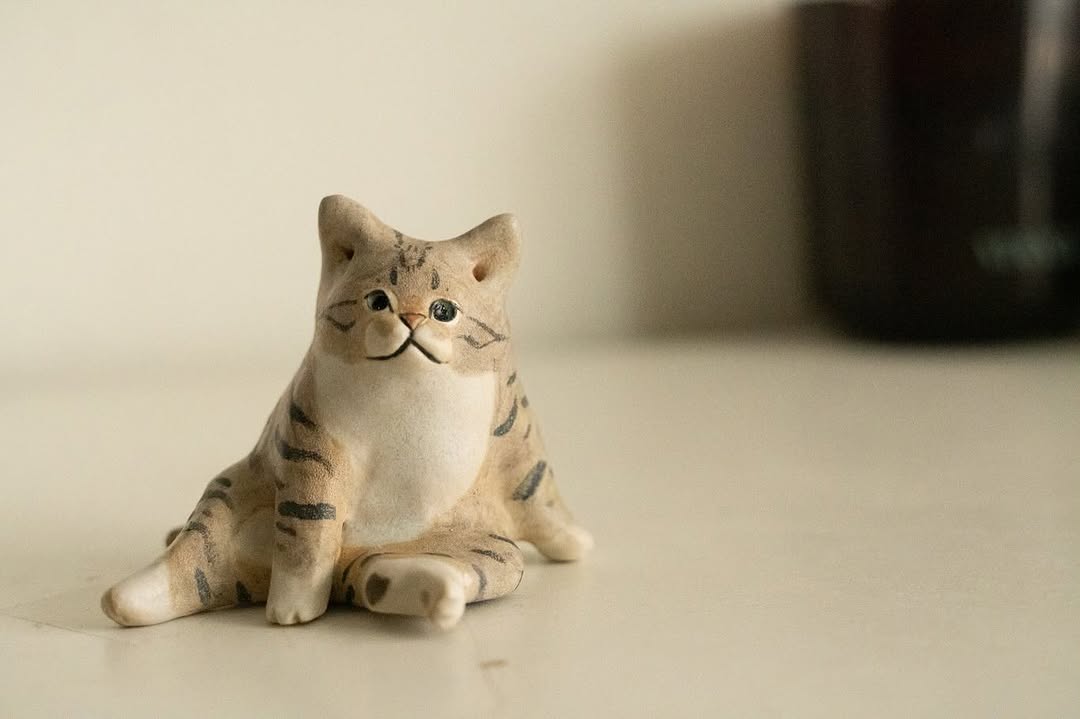 Custom Ceramic Cat Figurine - Pawttery