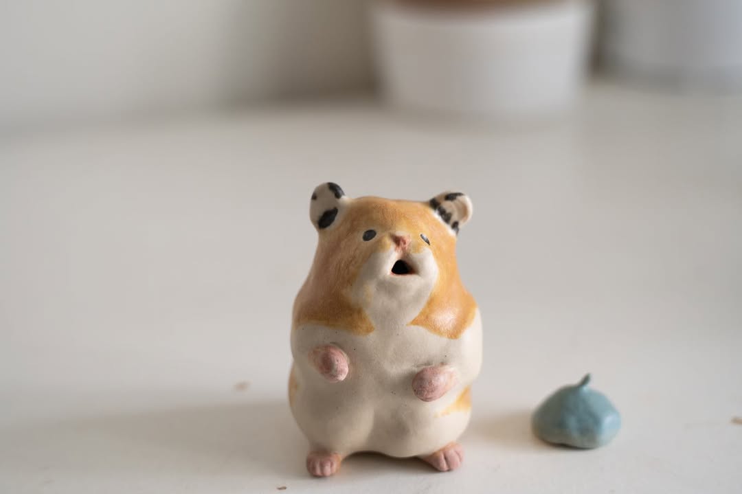 Custom Ceramic Hamster Figurine - Pawttery