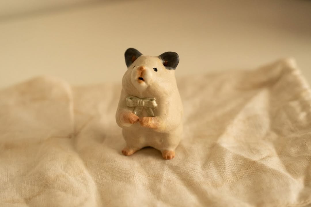 Custom Ceramic Hamster Figurine - Pawttery