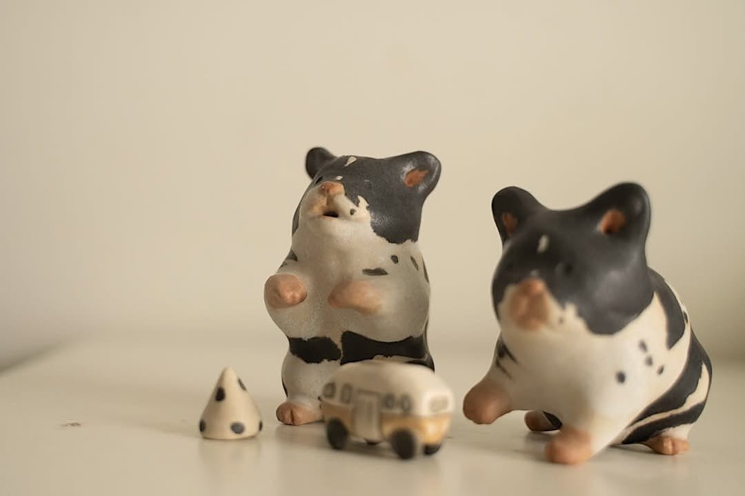 Custom Ceramic Hamster Figurine - Pawttery