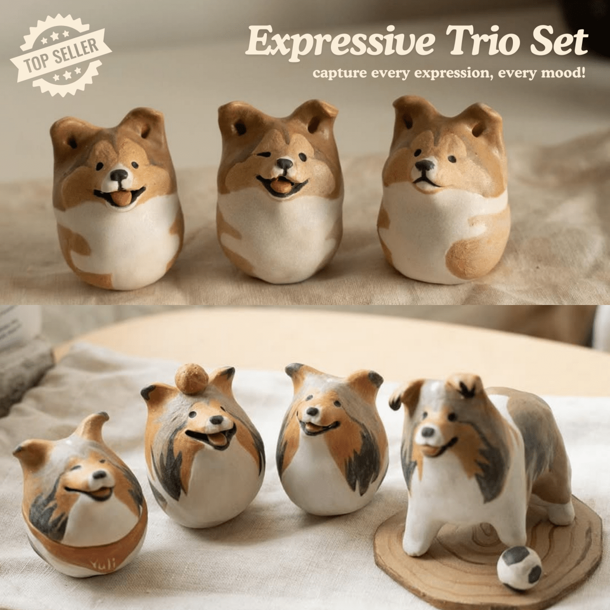 Expressive Trio Doggo Set - Pawttery