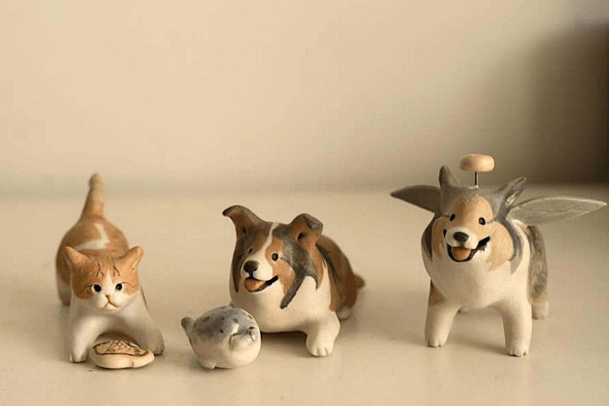 Mini Me Trio – 3 Custom Ceramic Pets - Pawttery