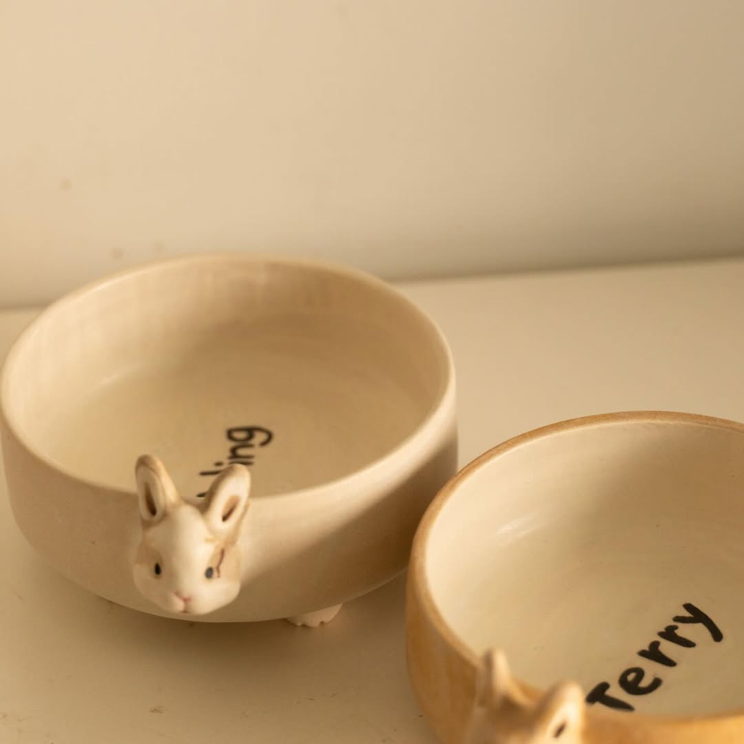 Personalized Bunny Bowl - Pawttery