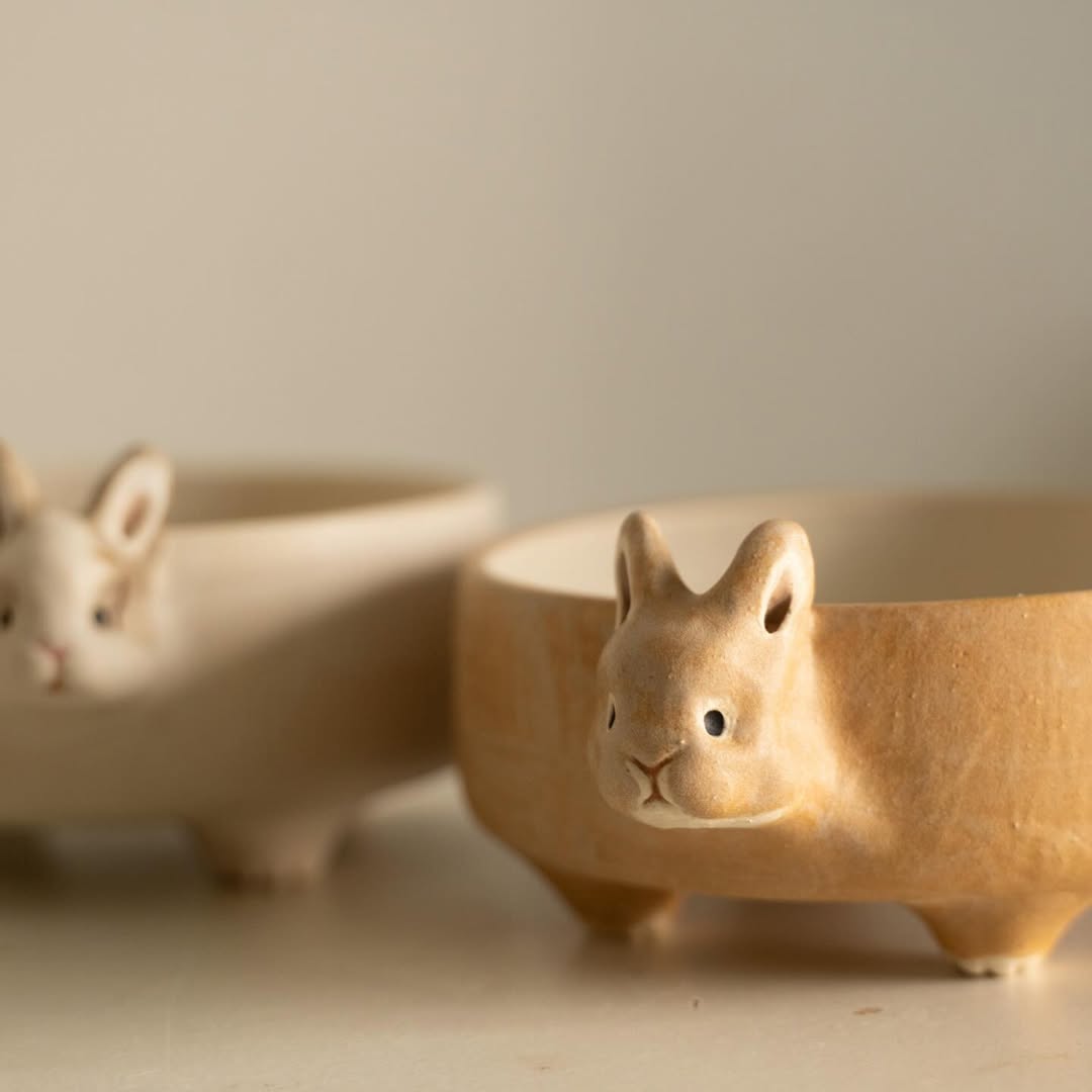 Personalized Bunny Bowl - Pawttery