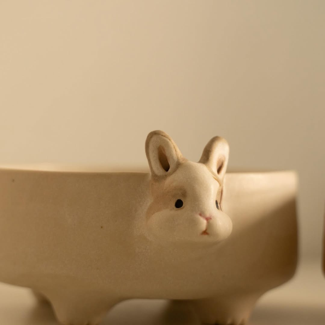 Personalized Bunny Bowl - Pawttery