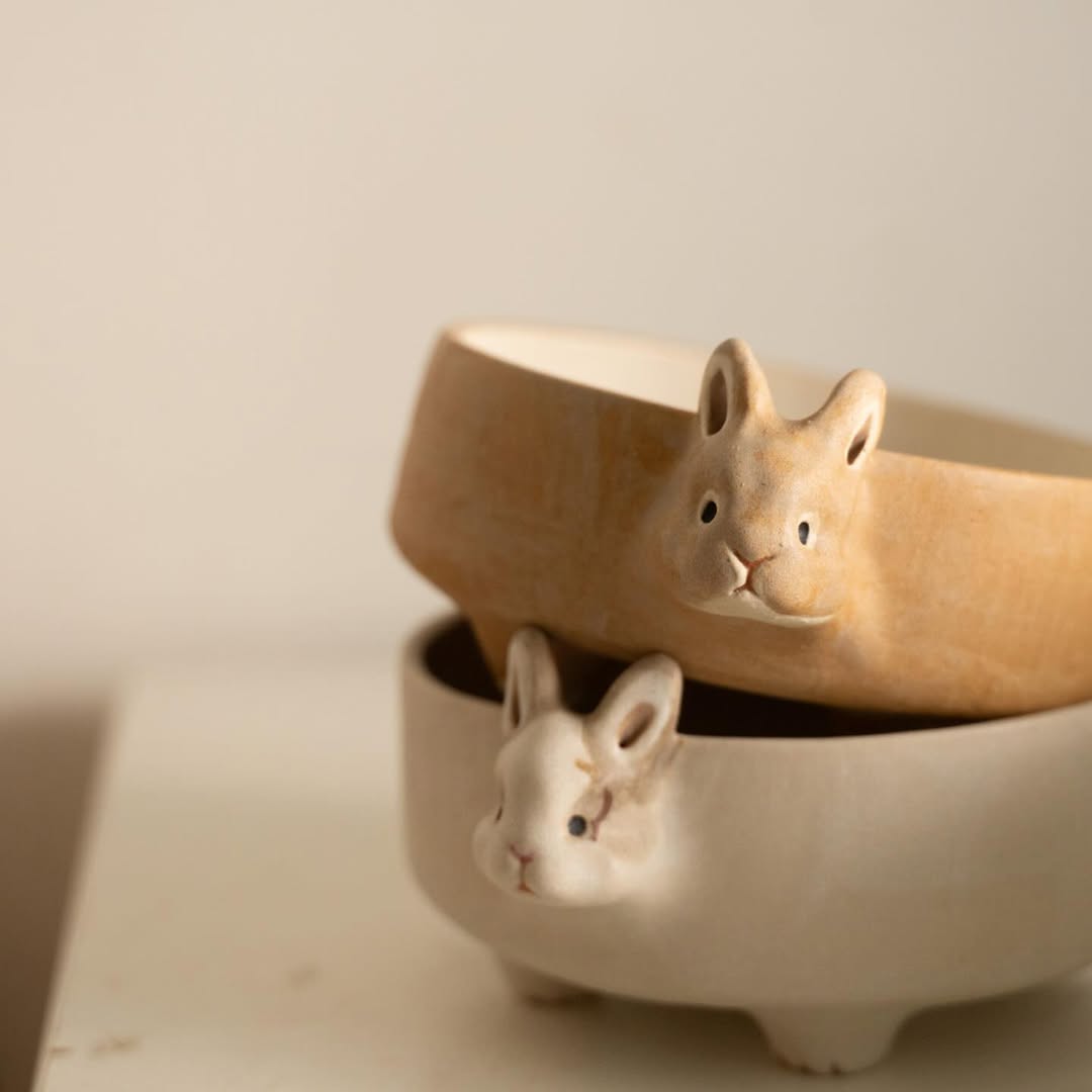 Personalized Bunny Bowl - Pawttery