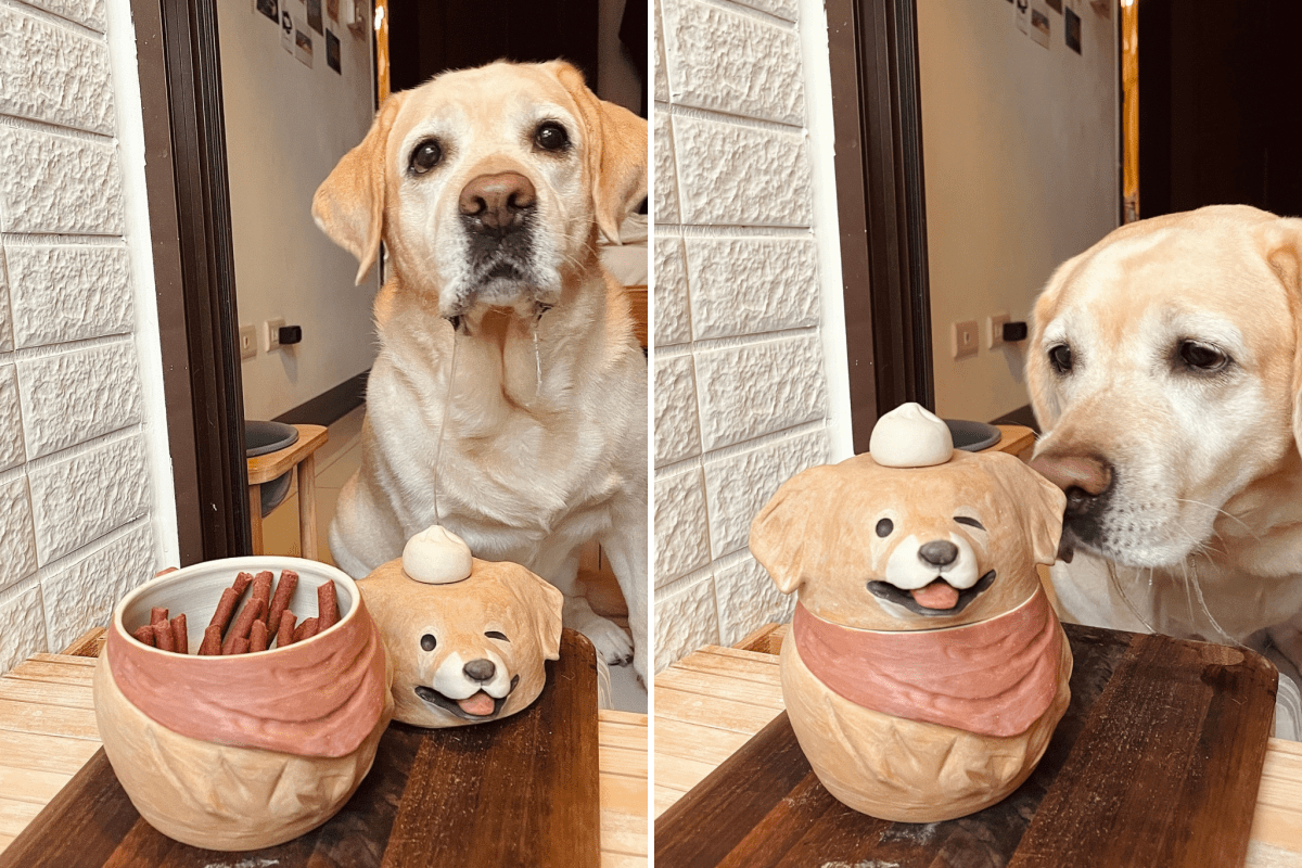 Personalized Ceramic Treat Jar - Pawttery
