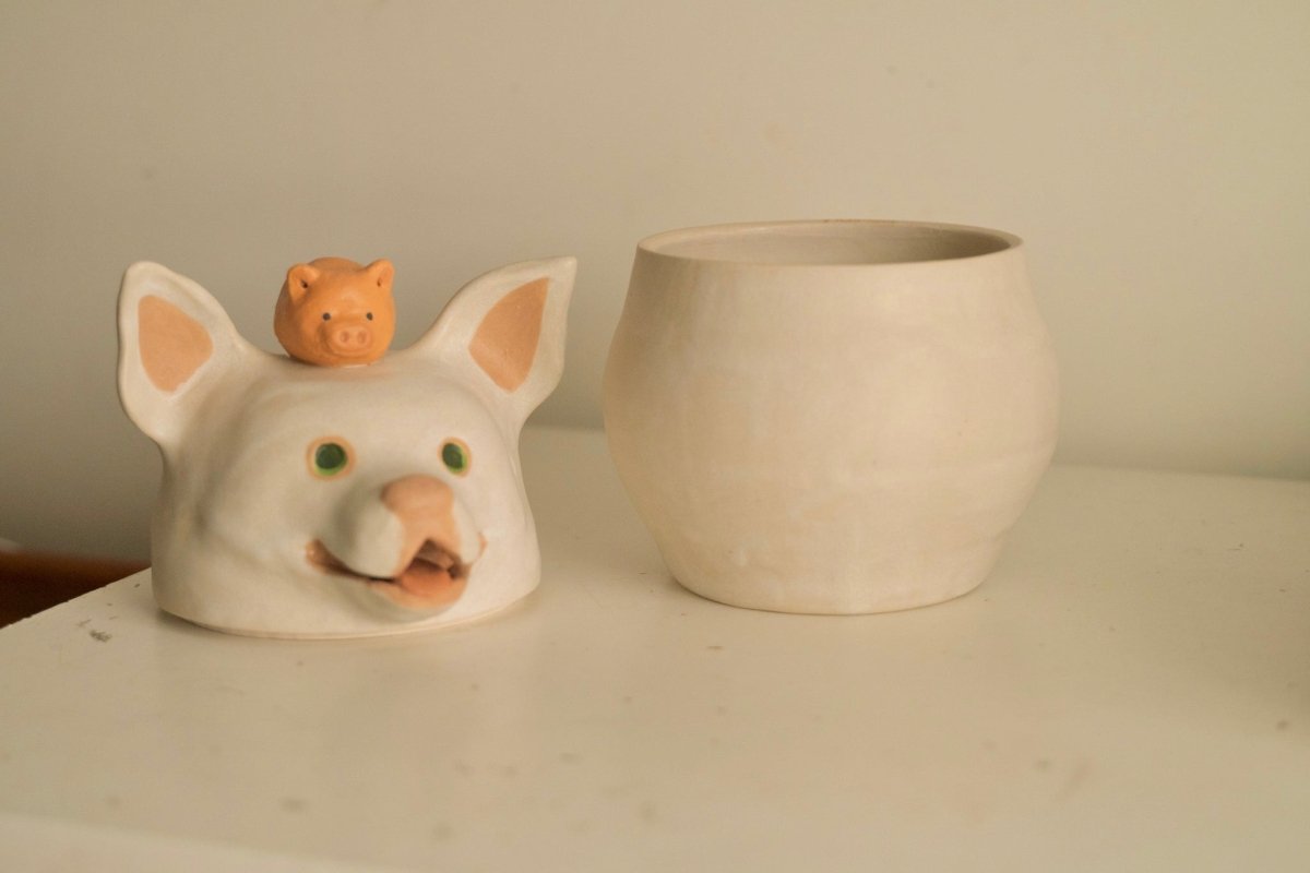 Personalized Ceramic Treat Jar - Pawttery