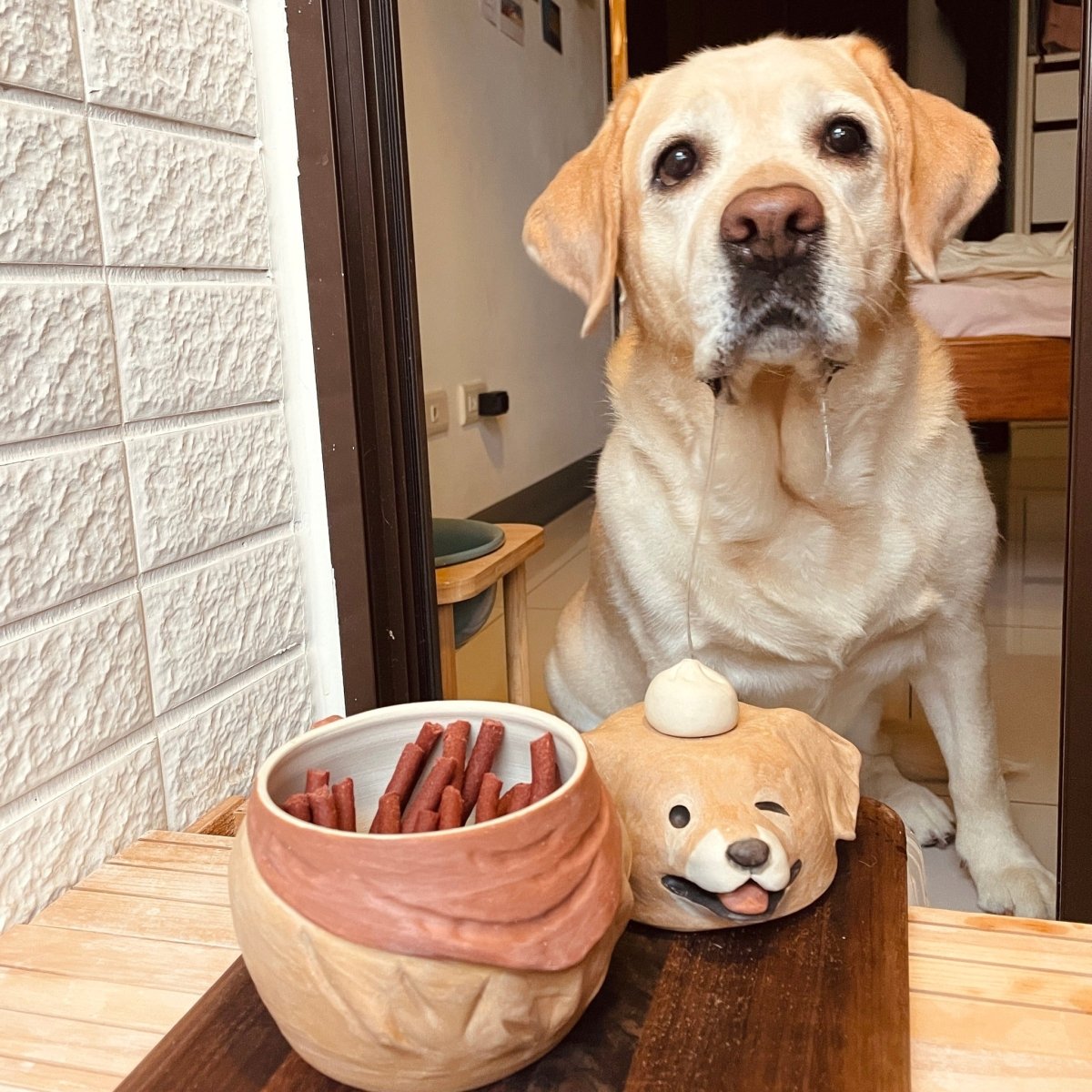Personalized Ceramic Treat Jar - Pawttery