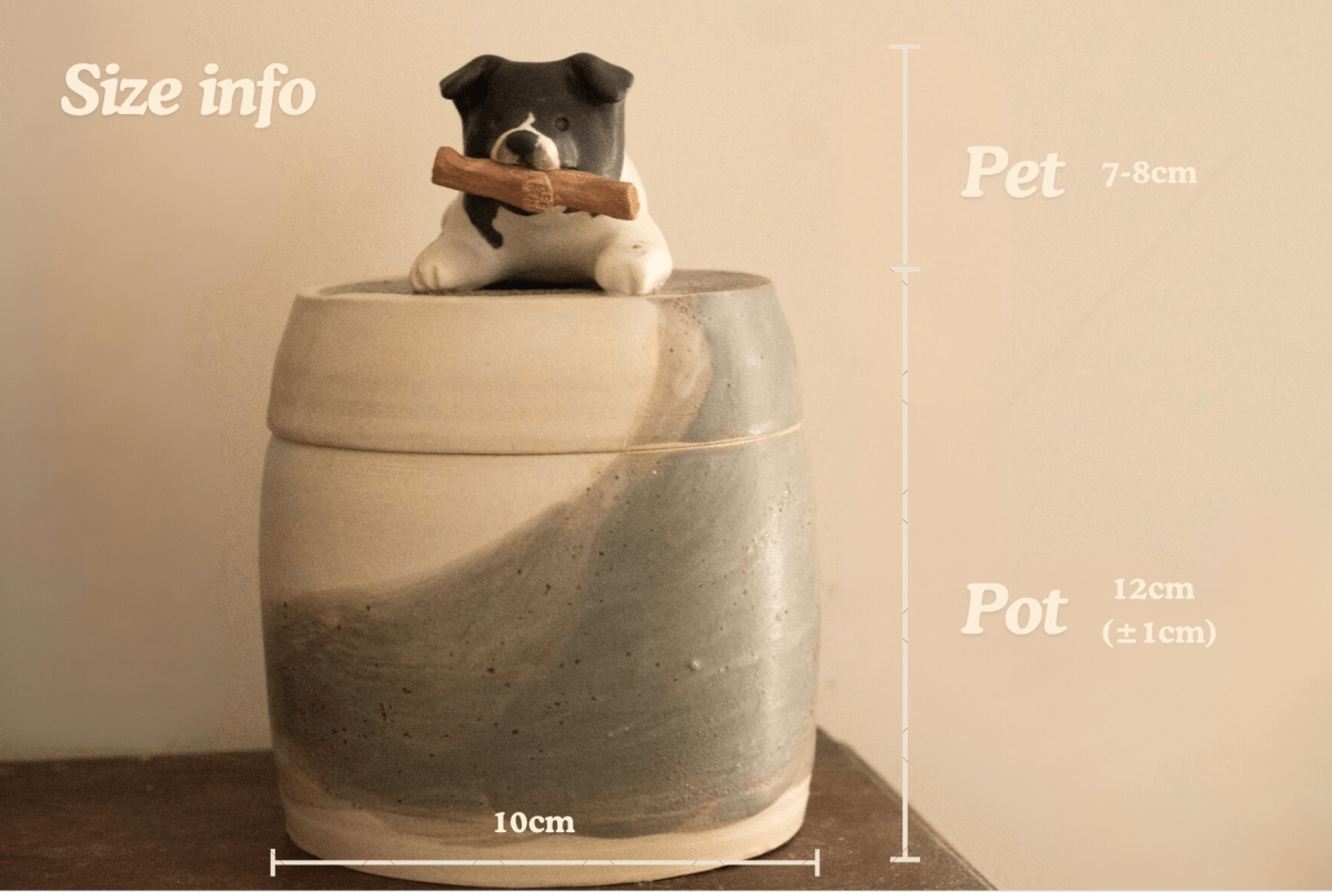 100% Bespoke Pet Figurine & Secure Keepsake Urn - Pawttery