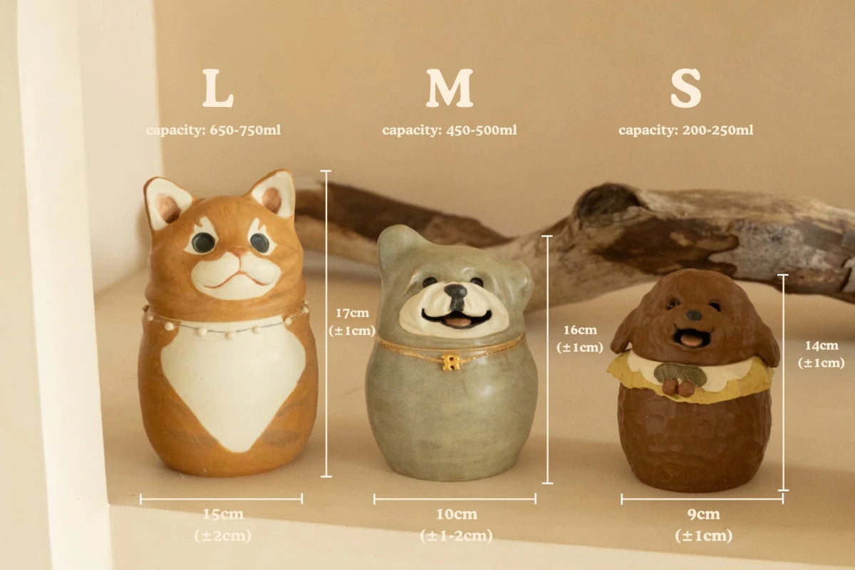 100% Custom Pet - Shaped Memorial Urn - Pawttery