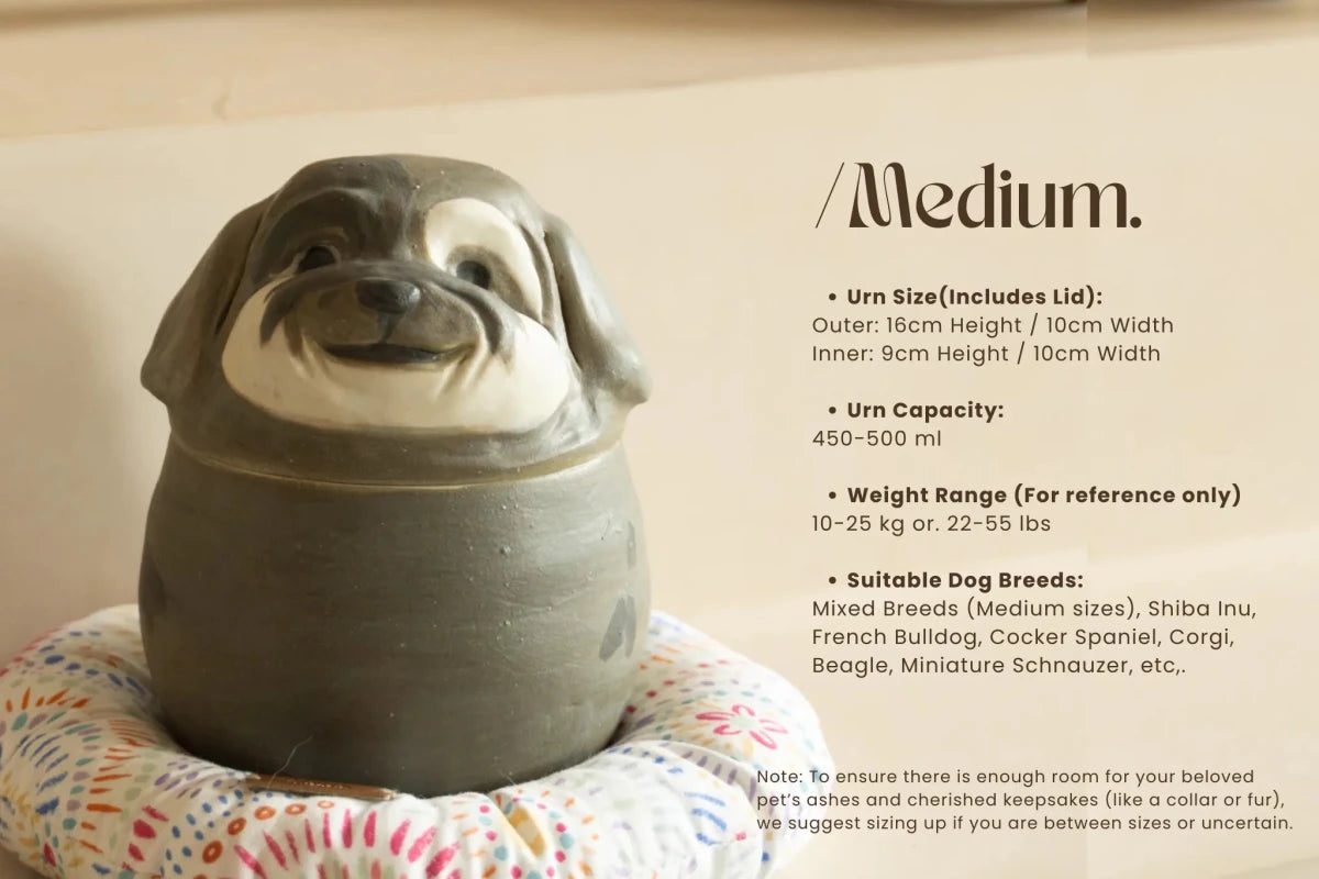 100% Custom Pet - Shaped Memorial Urn - Pawttery