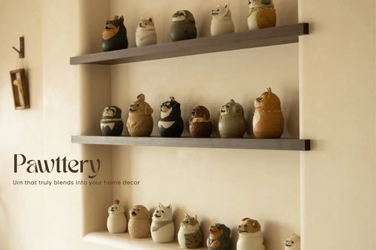 100% Custom Pet - Shaped Memorial Urn - Pawttery