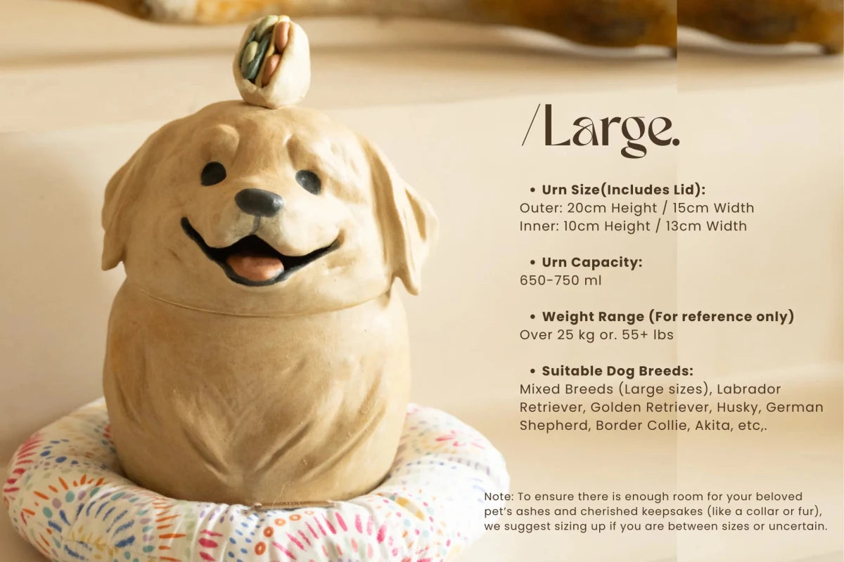 100% Custom Pet - Shaped Memorial Urn - Pawttery