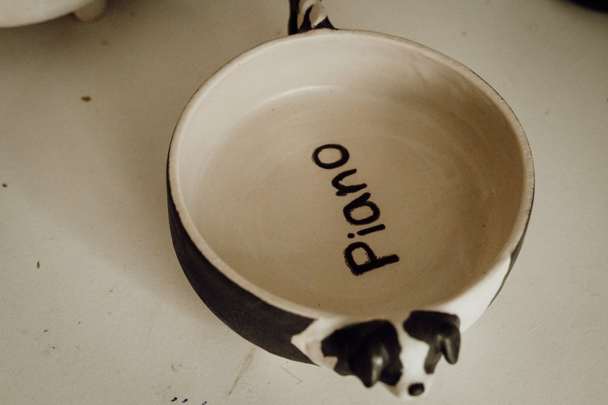 Border Collie bowl with name engraving - Pawttery