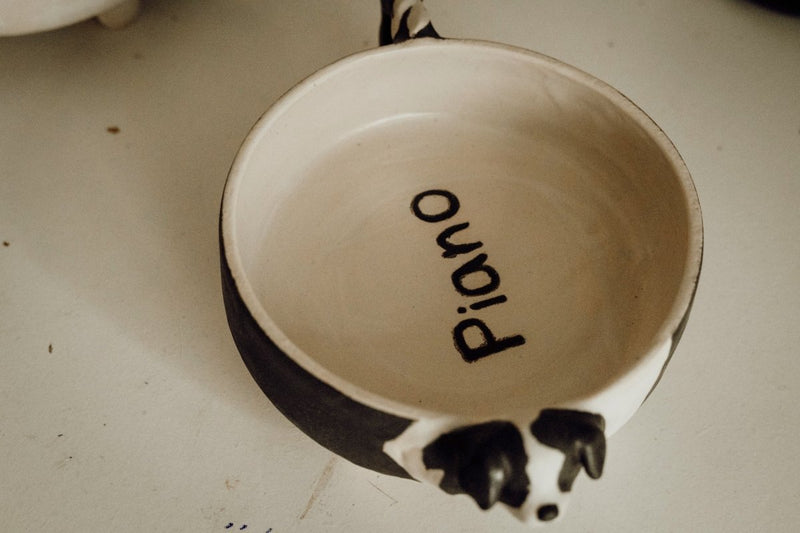 Border Collie bowl with name engraving