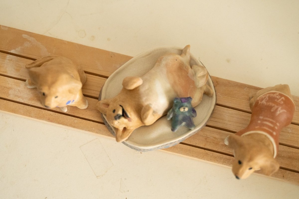 Happy Golden Retriever trio set - Pawttery