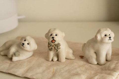 Maltese wearing bowtie