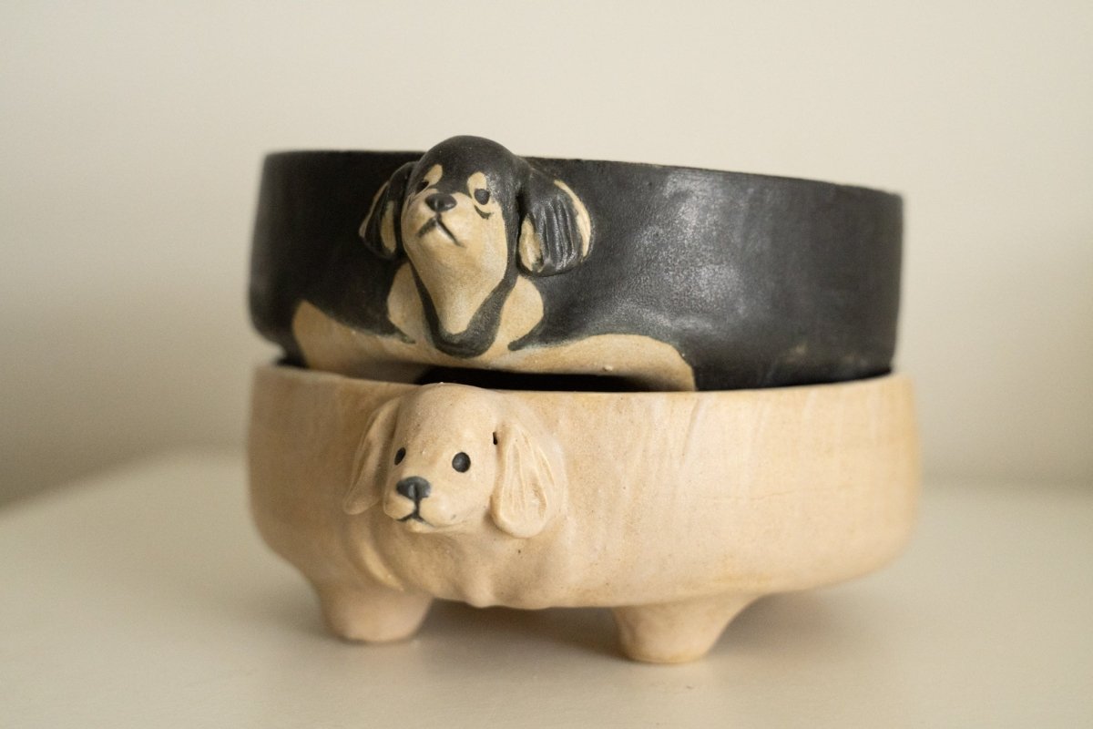 Sausage dog bowl - Pawttery